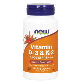 Vitamin D-3 K-2 120 vcaps от Now Foods