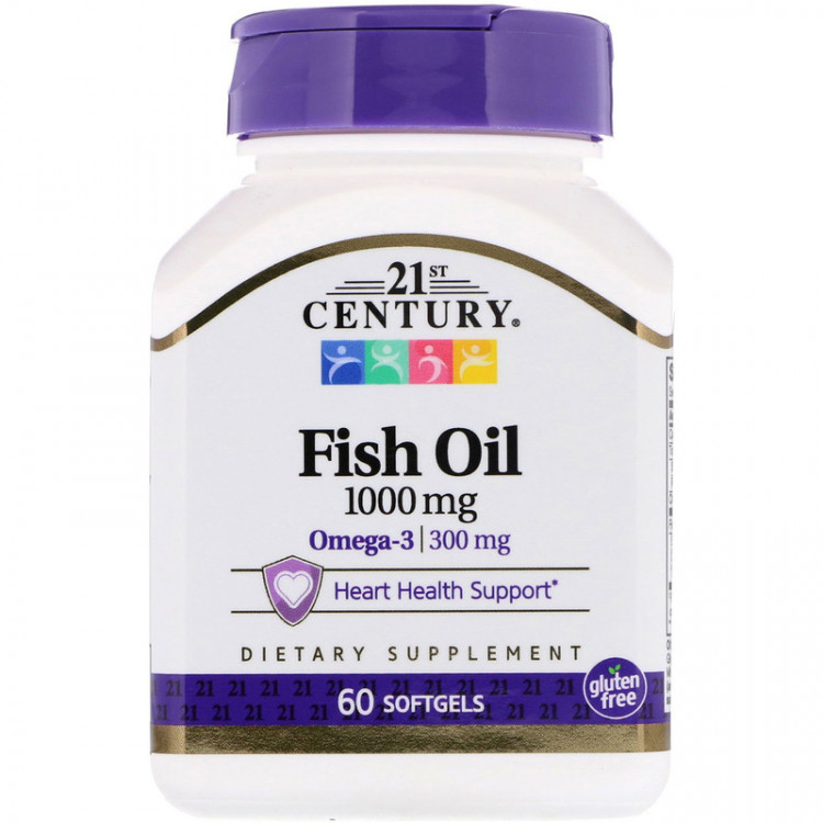 Рыбий жир 1000 мг 60 мягких желатиновых капсул