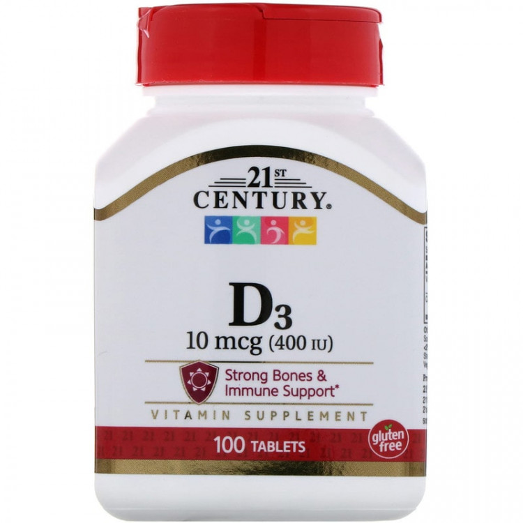 21st Century Vitamin D3 400 IU 100 Tablets / Витамин Д3