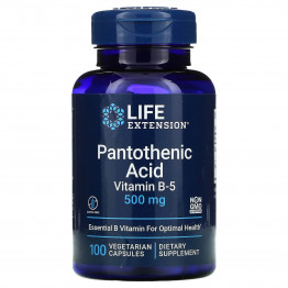 Pantothenic Acid Vitamin B-5 500 mg 100 caps / Пантотеновая кислота (витамин B5)