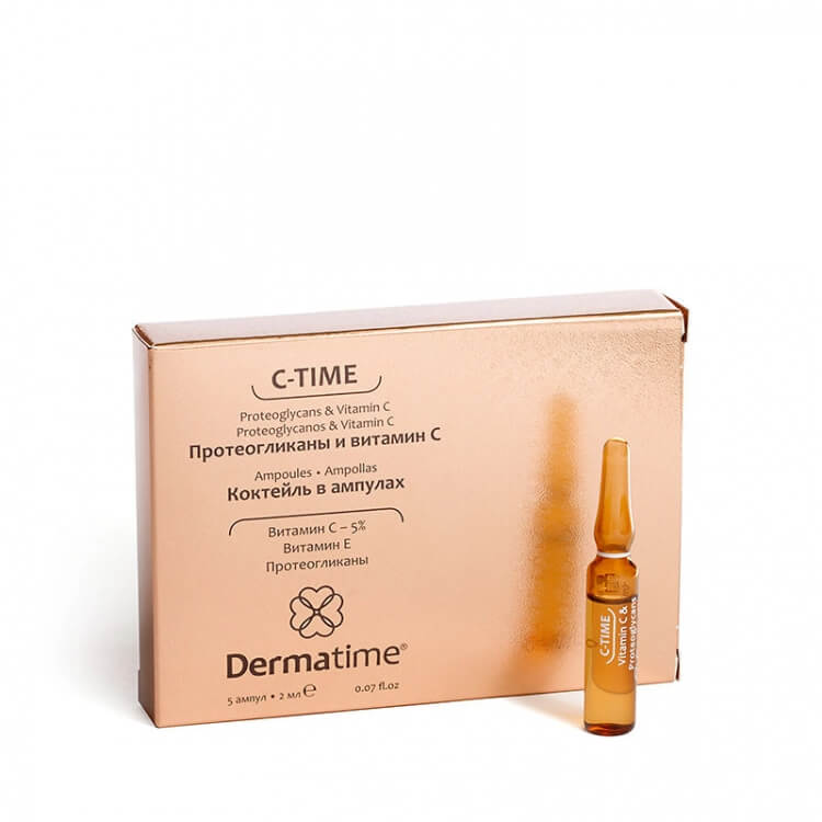 Dermatime C-time - Протеогликаны и витамин С Коктейль В Ампулах, 5*2 Мл