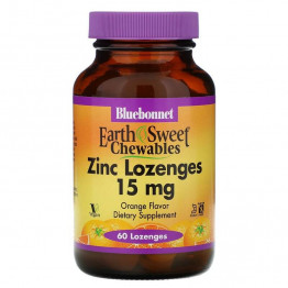 Bluebonnet Nutrition EarthSweet Zinc Lozenges 15 мг / Пастилки с цинком 60 шт