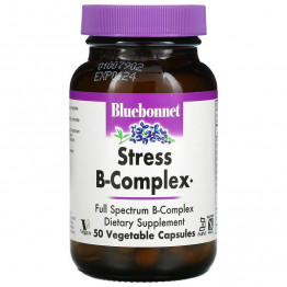 Bluebonnet Nutrition Stress B-Complex 50 растительных капсул / Комплекс витаминов Б
