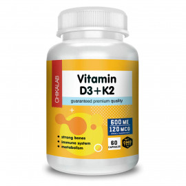 Chikalab Витамин D3+K2, 60 капсул