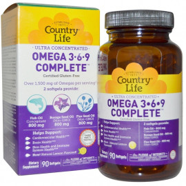 Omega 3-6-9 Complete, Lemon, 90 Softgels / Омега 3-6-9