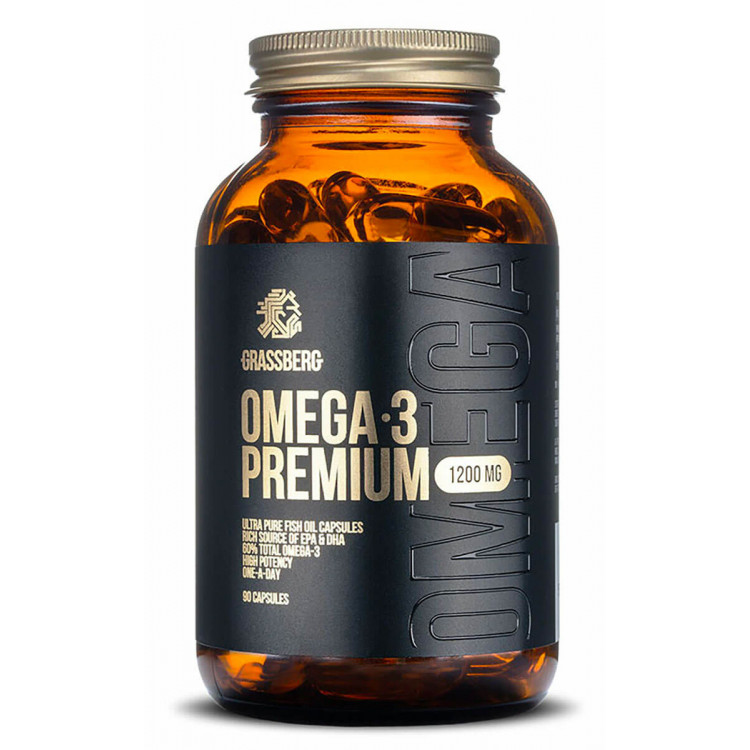 Grassberg Omega Premium 60% 1200 мг 90 капсул / Омега-3
