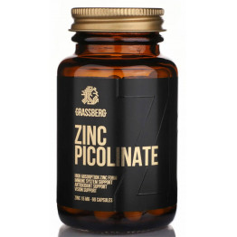 Grassberg Zinc Picolinate 15 мг 60 капсул / Цинк Пиколинат