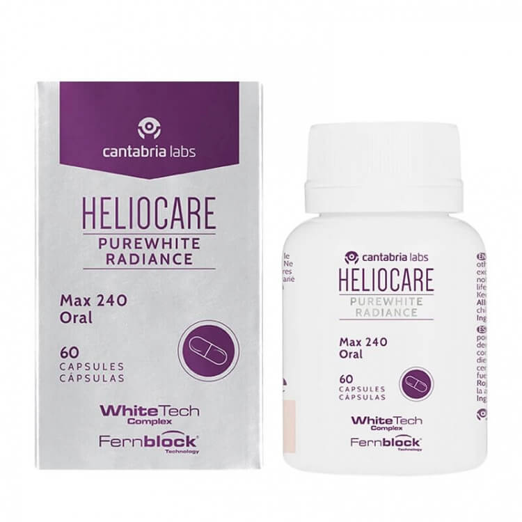 Heliocare Purewhite Radiance MAX 240 – Биологически активная добавка к пище «Белизна и сияние кожи», 60 капсул