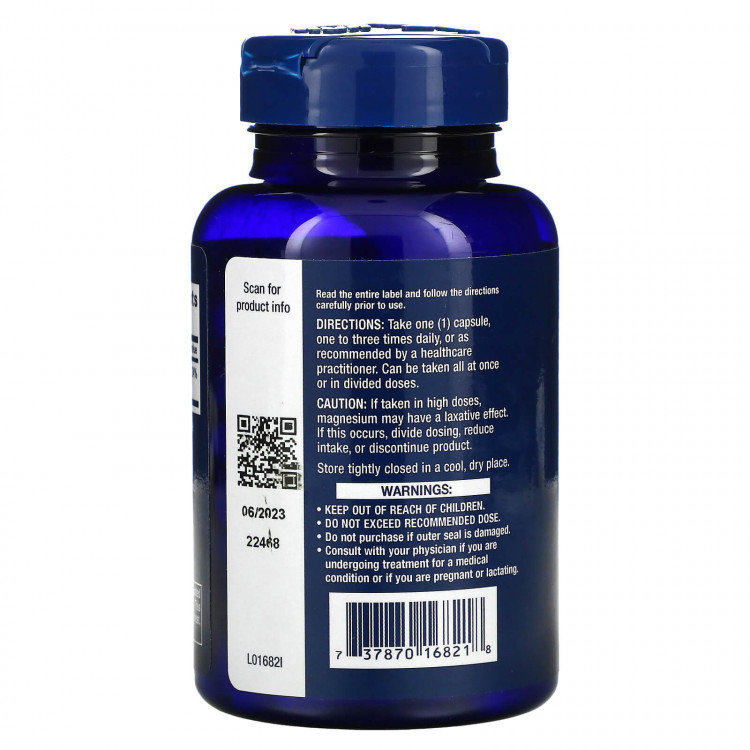 Life Extension Magnesium (Citrate) / Магний (Цитрат) 100 мг, 100 капсул.