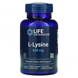 Life Extension L-Lysine 620 mg / Л-Лизин 100 капсул