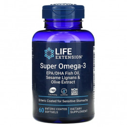 Super Omega-3 EPA/DHA with Sesame Lignans & Olive Extract 60 softgels / Омега-3  title=