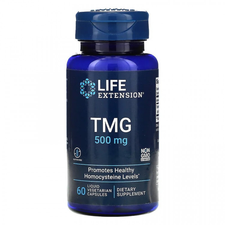 Life Extension TMG (триметилглицин) 500 мг 60 капсул