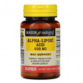 Mason Natural Альфа-липоевая кислота 600 мг 30 капсул