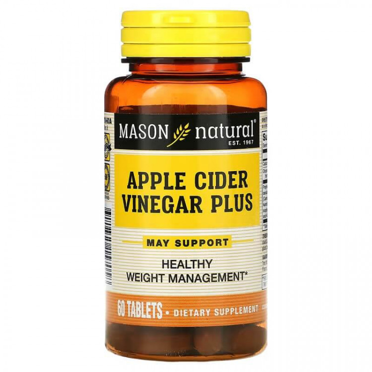 Mason Natural Яблочный уксус плюс 60 таблеток