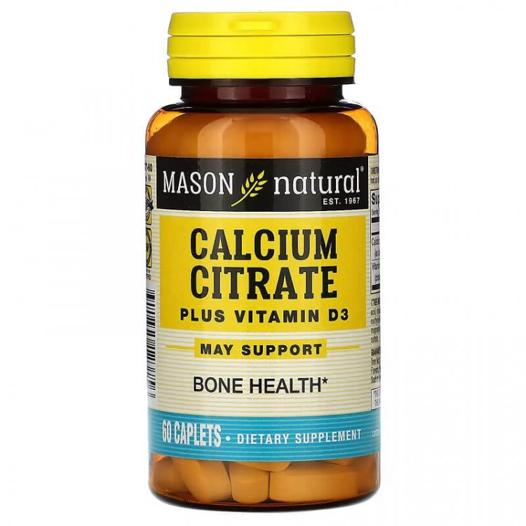 Mason Natural Цитрат кальция плюс витамин D3 60 капсул