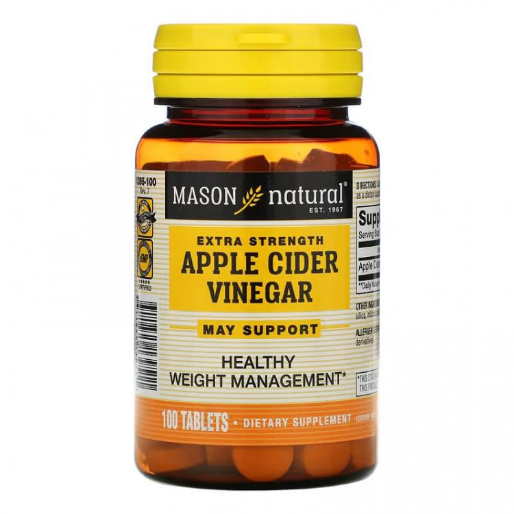 Mason Natural Яблочный уксус повышенной крепости 100 таблеток