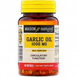Mason Natural Чесночное масло 1000 мг 100 мягких таблеток