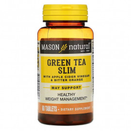 Mason Natural Зеленый чай Slim с яблочным уксусом и горьким апельсином 60 таблеток