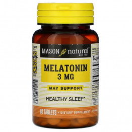 Mason Natural Мелатонин 3 мг 60 таблеток