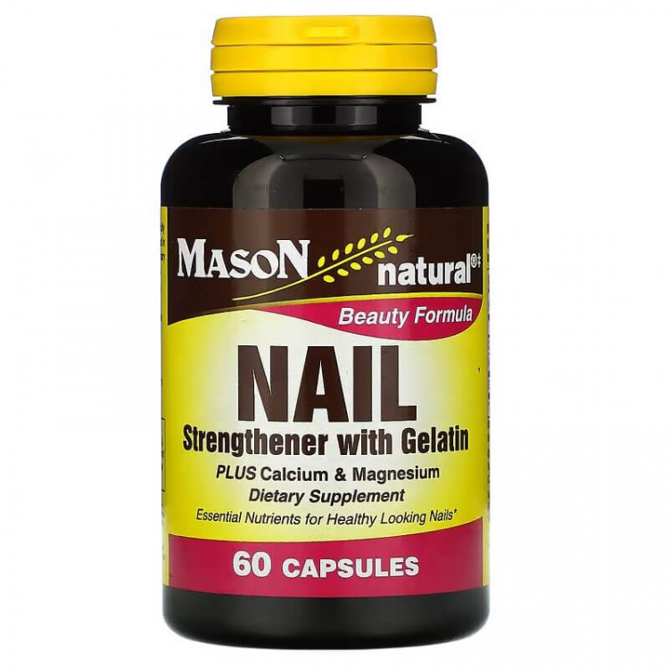 Mason Natural Средство для укрепления ногтей с желатином 60 капсул