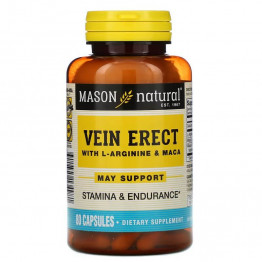 Mason Natural Vein Erect с L-аргинином и макой 80 капсул