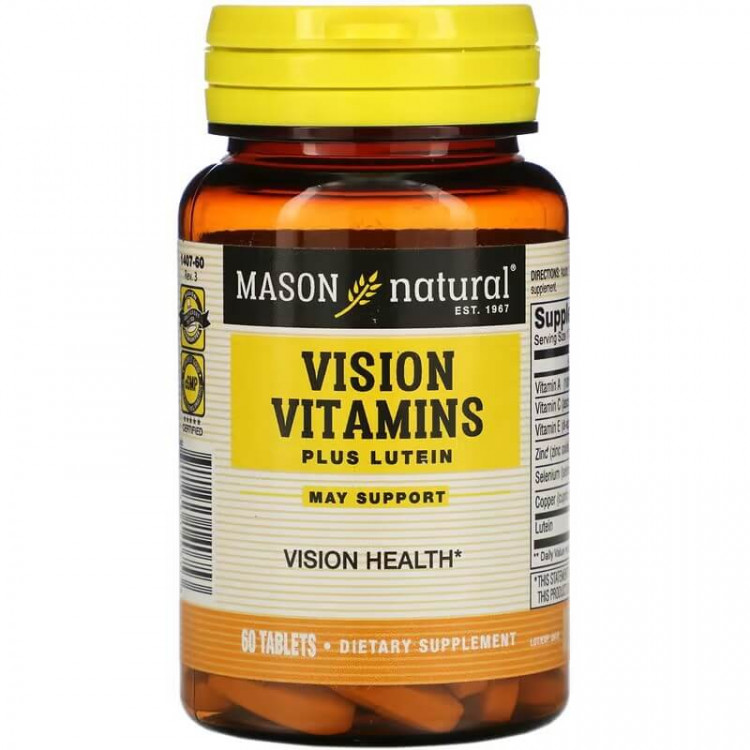 Mason Natural Vision Витамины плюс Лютеин 60 таблеток