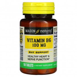 Mason Natural Витамин B6 100 мг 100 таблеток