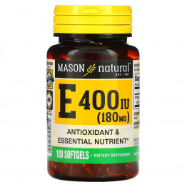 Mason Natural Vitamin E 180 mg (400 IU) 100 капсул / Витамин Е