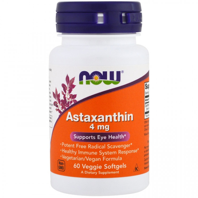 Astaxanthin 4 mg 60 softgels / Астаксантин 