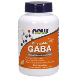GABA Chewable Natural Orange Flavor 90 tab / ГАМК - Гамма-аминобутириновая кислота