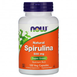 Now Foods Natural Spirulina 500 mg 120 caps / Натуральная спирулина