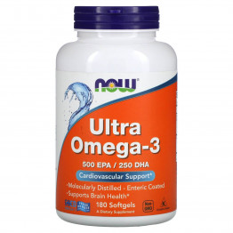 Now Foods Ultra Omega-3 180 капсул / Омега-3  title=