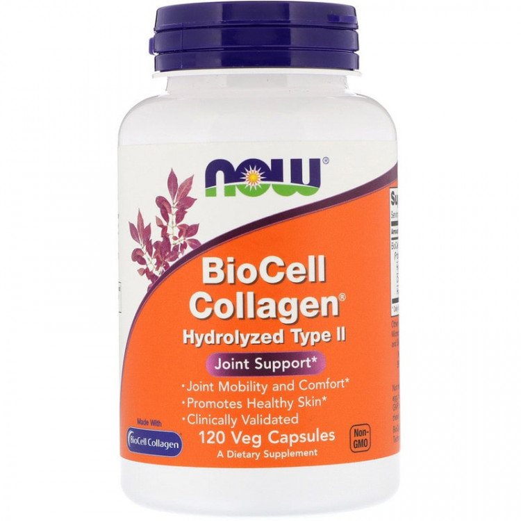 Now Foods Коллаген BioCell гидролизованный II типа 120 вегетарианских капсул