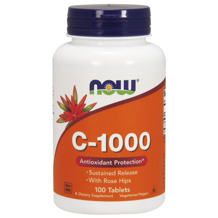 Vitamin C-1000 Sustained Release with Rose Hips 100 tab / Витамин С