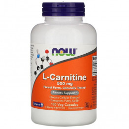 Now Foods L-карнитин 500 мг 180 растительных капсул