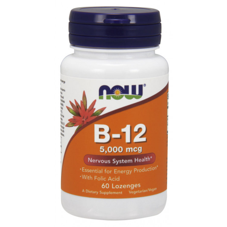 Vitamin B-12 5000 mcg 60 Lozenges / Витамин Б-12 (Цианокобаламин)