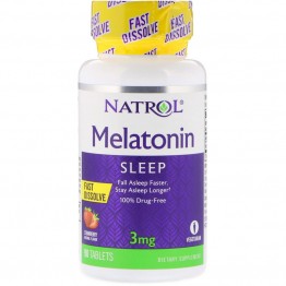 Melatonin Fast Dissolve Stawberry 3 mg 90 tab / Мелатонин