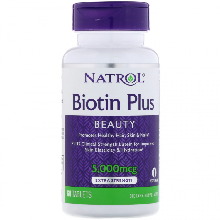 Biotin Plus / Биотин повышенная эффективность 5000 мкг 60 таблеток
