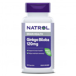 Natrol Ginkgo Biloba / Натрол Гинкго Билоба 120 мг 60 таблеток