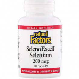 Natural Factors SelenoExcell / Селен 200 мкг 90 капсул