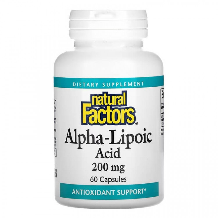 Natural Factors Альфа-липоевая кислота 200 мг 60 капсул