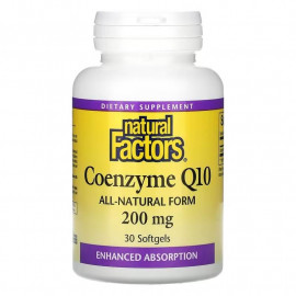 Natural Factors Коэнзим Q10 200 мг 30 мягких таблеток