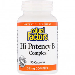 Natural Factors Hi Potency B Complex / Витамины группы Б 90 капсул