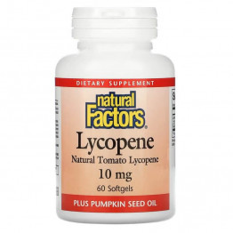 Natural Factors Ликопин 10 мг 60 мягких таблеток