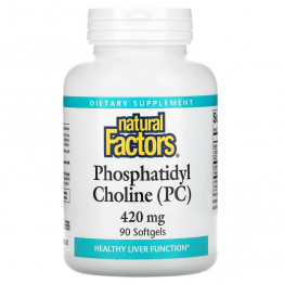 Natural Factors Фосфатидилхолин (PC) 420 мг 90 мягких таблеток  title=