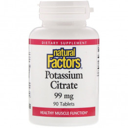 Natural Factors Potassium Citrate / Цитрат калия 99 мг 90 таблеток