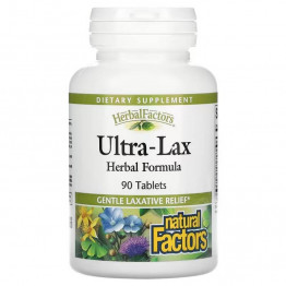 Natural Factors Ultra-Lax травяная формула 90 таблеток  title=
