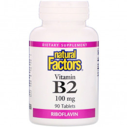Natural Factors Vitamin B2 / Рибофлавин 100 мг 90 таблеток
