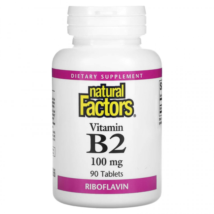 Natural Factors Витамин B2 рибофлавин 100 мг 90 таблеток