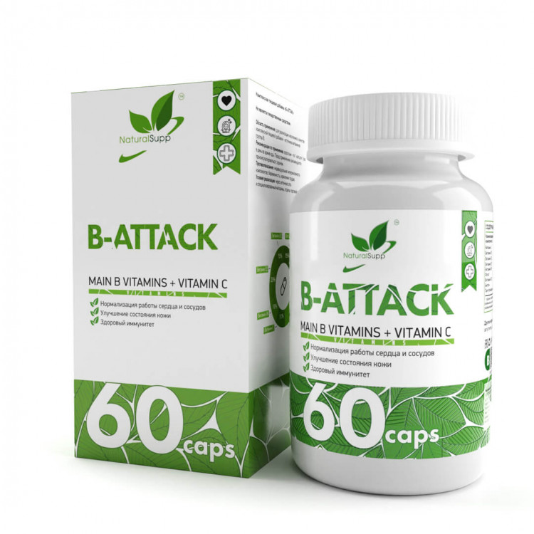 NaturalSupp B-Attack / Витамины группы Б 60 капсул